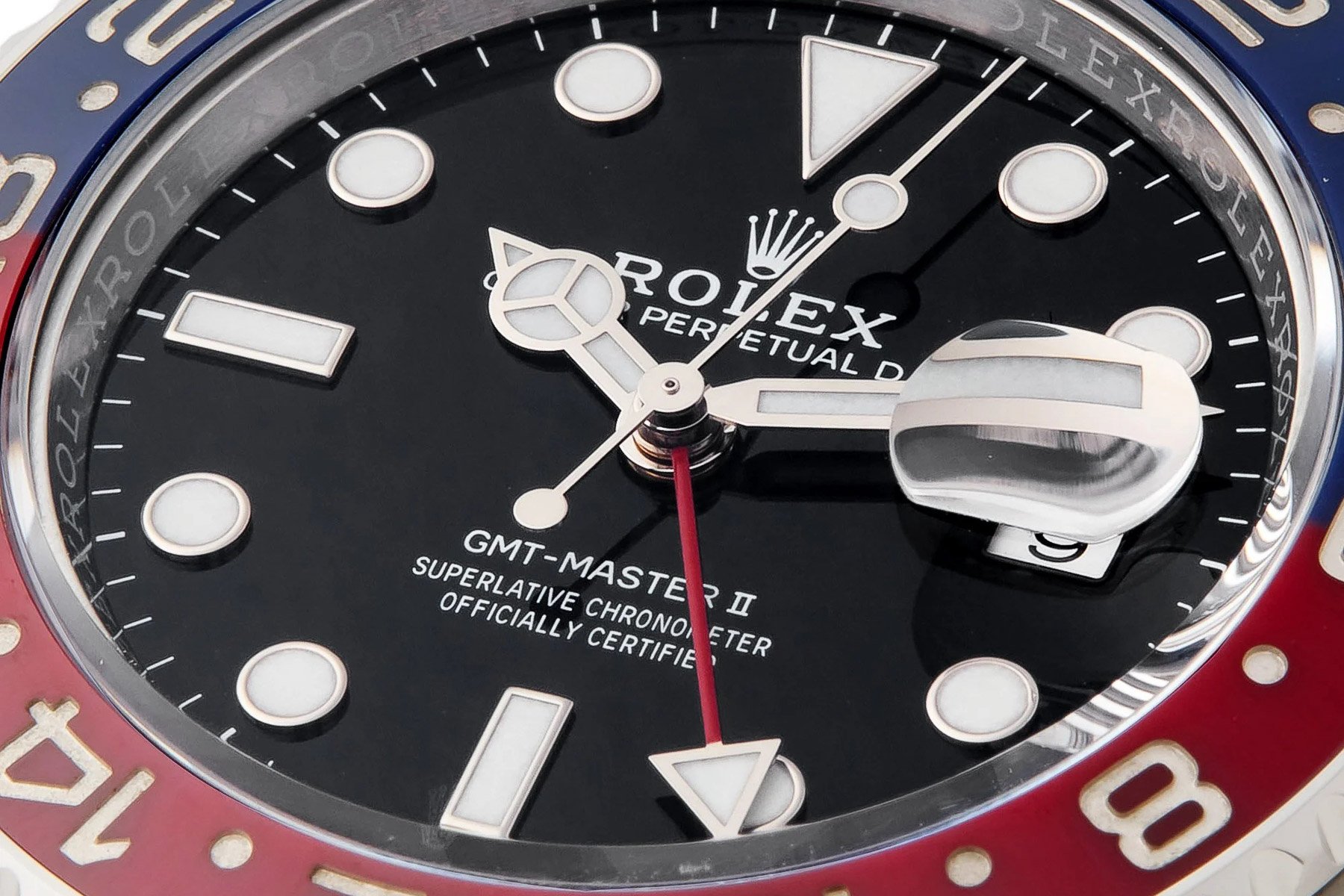 Rolex GMT-Master II "Pepsi" ref. 126710BLRO dial macro