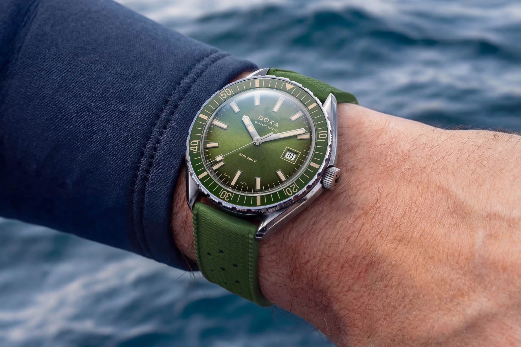 Sub 200 II Sea EMerald wrist shot