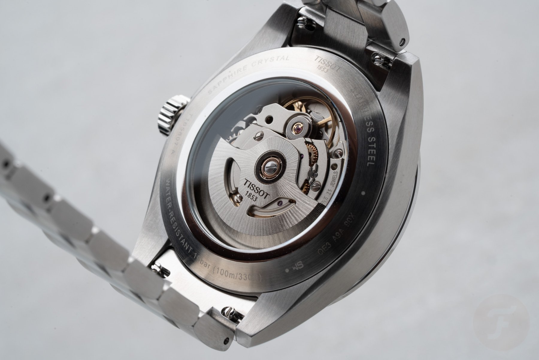 Tissot Gentleman 38mm case back and movement