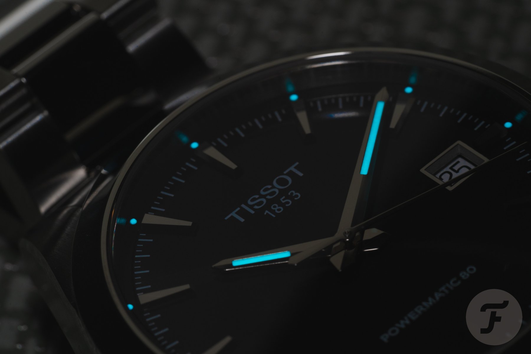 Tissot Gentleman 38mm lume shot
