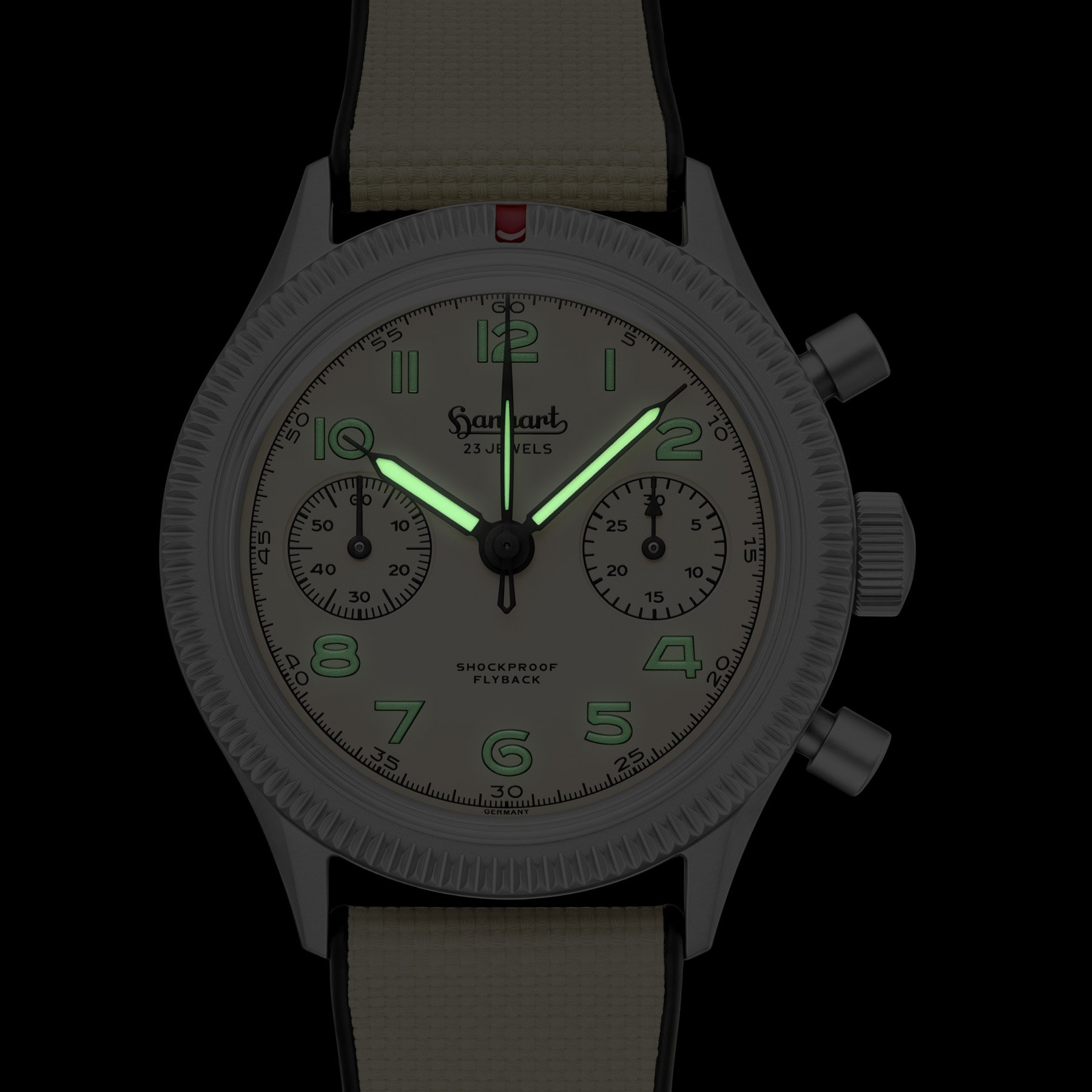 Hanhart 417 Ti Desert Pilot luminous image