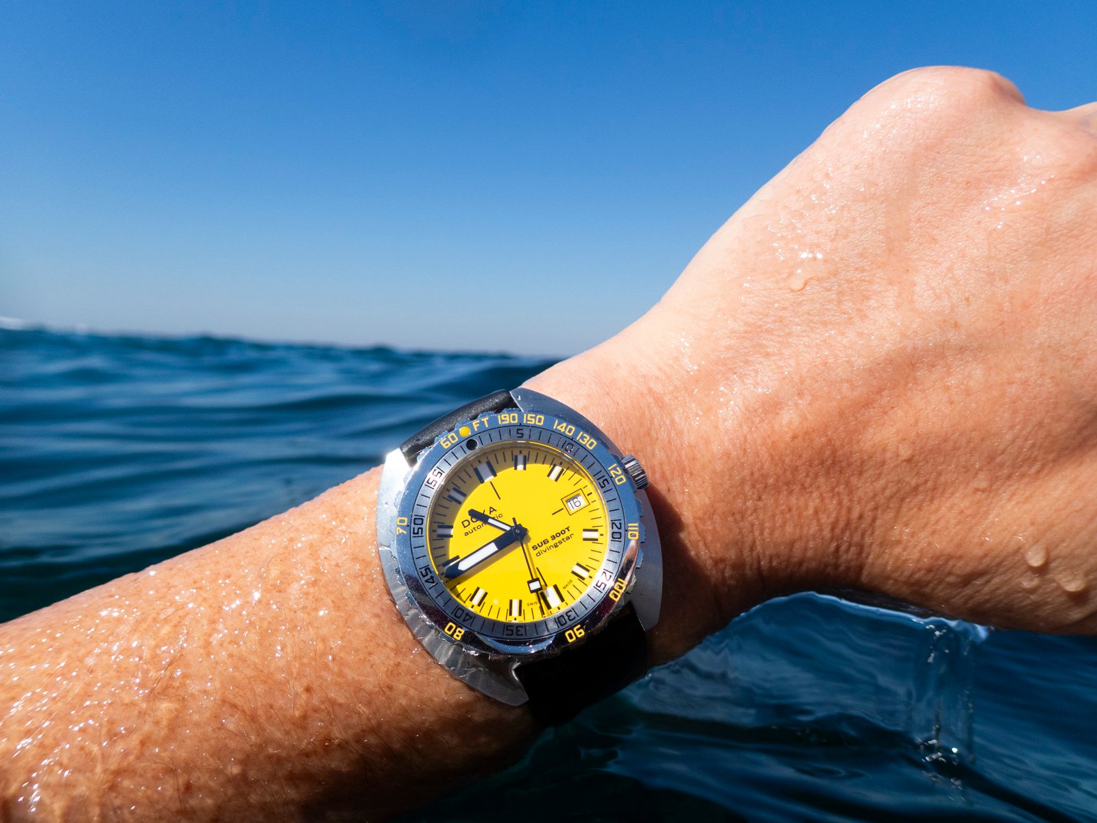 Doxa Sub 300T Divingstar wrist shot