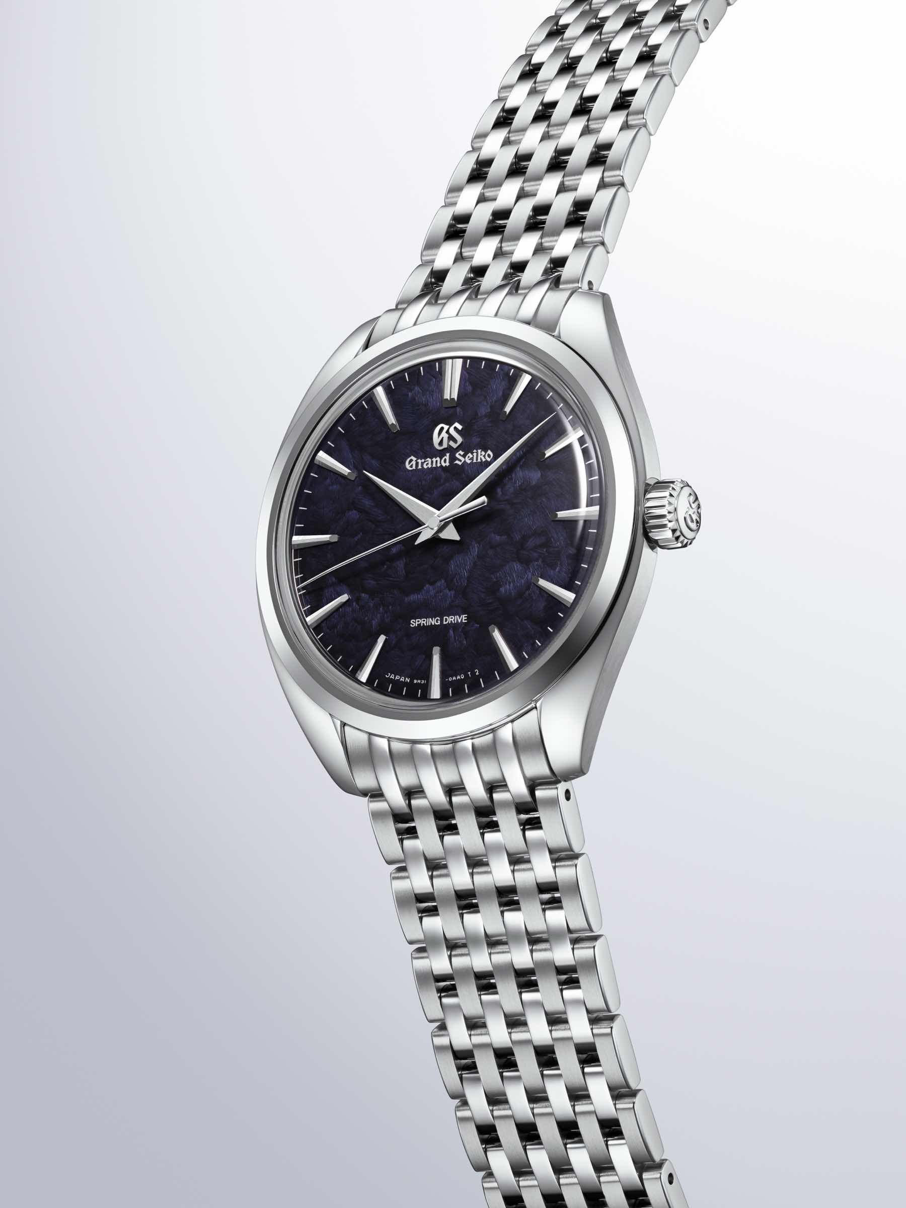Grand Seiko Spring Drive SBGY043 “Iwao Blue” upright