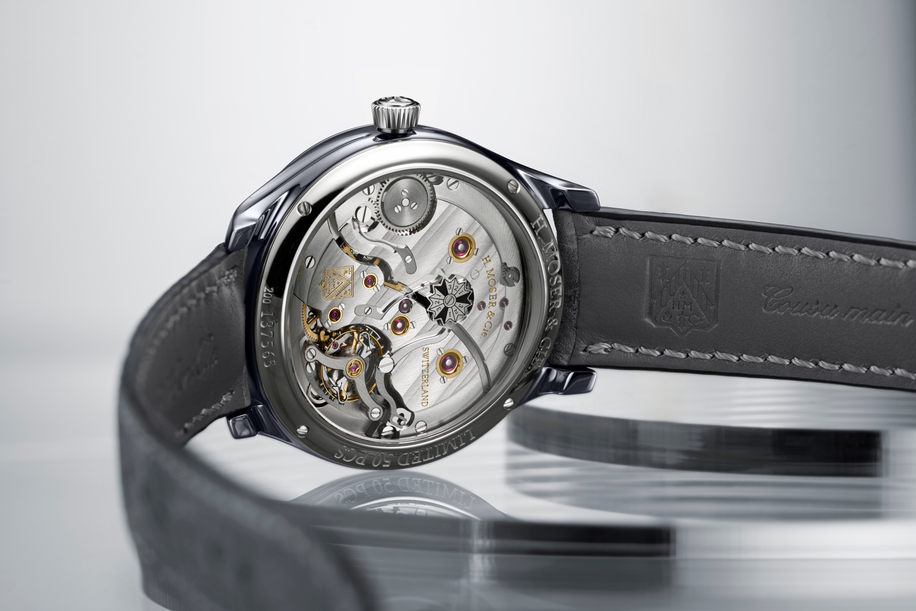 H. Moser & Cie Endeavour Perpetual Calendar Concept Tantalum movement shot