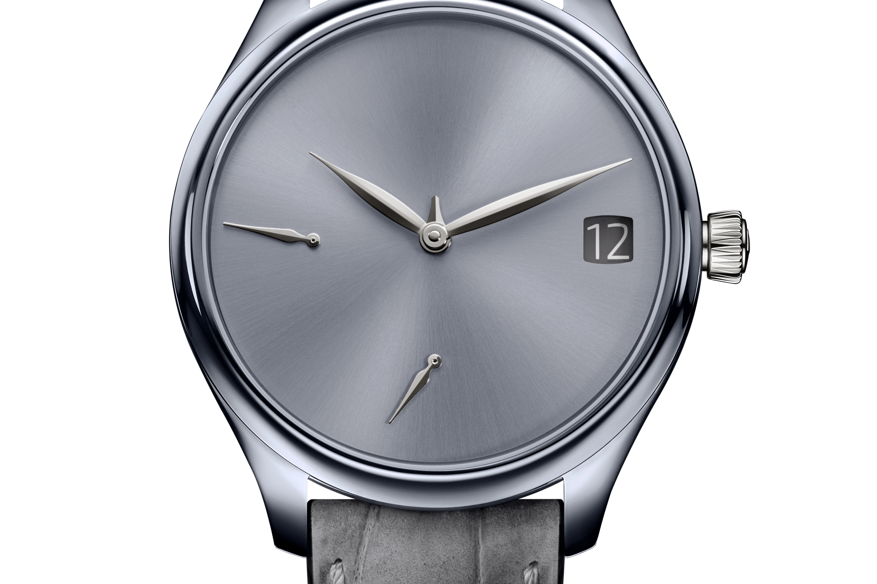 H. Moser & Cie Endeavour Perpetual Calendar Concept Tantalum head on, up close up