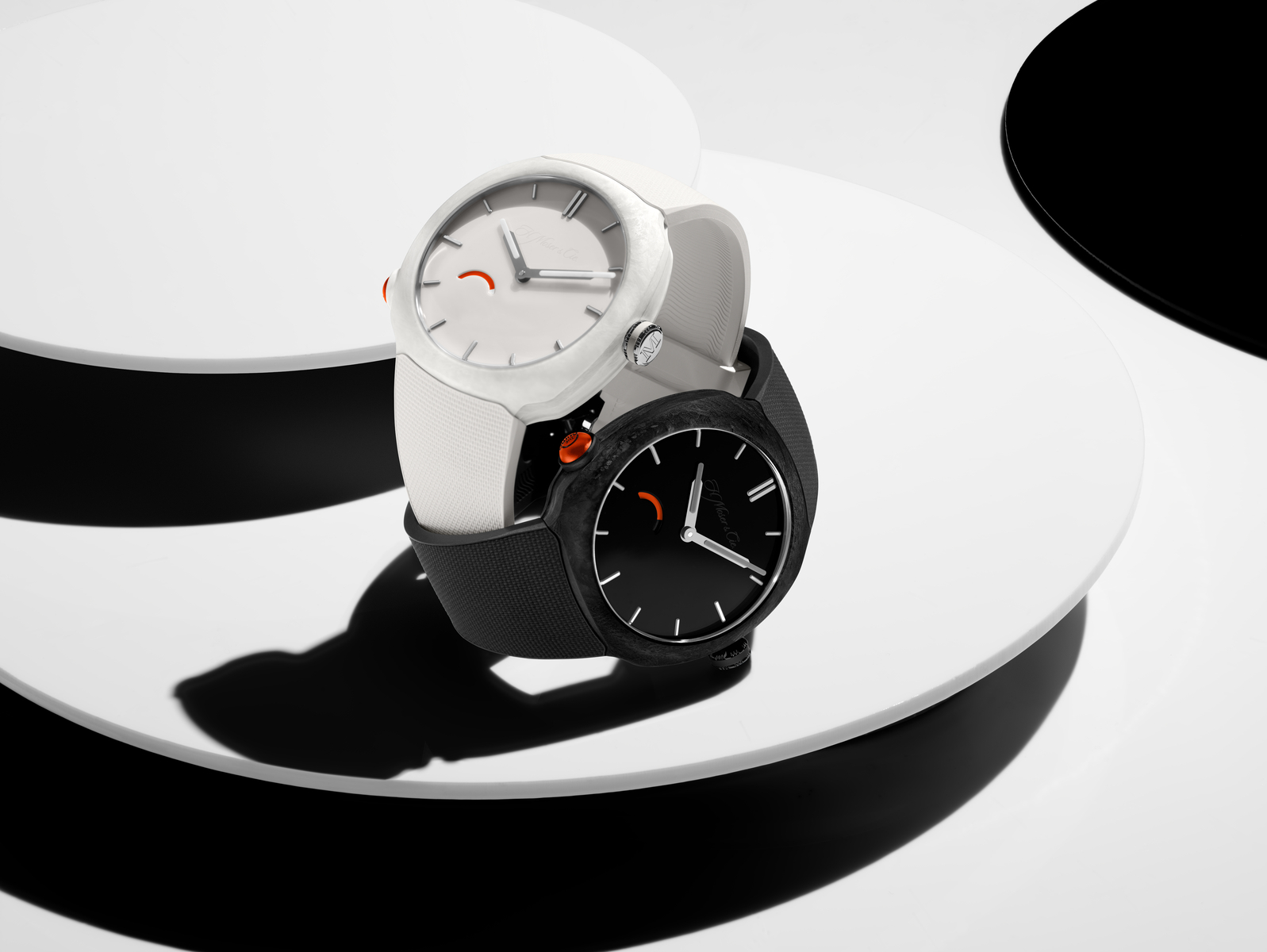 black and white H. Moser & Cie. Streamliner Pump models