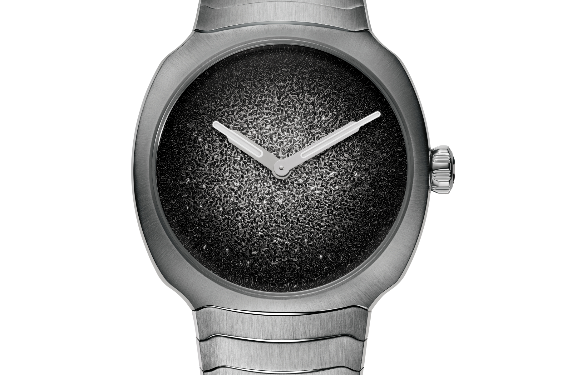 H. Moser & Cie. Streamliner Two Hands 34mm head on