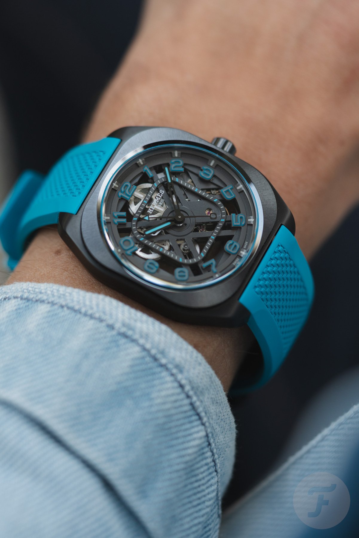 Hermès H08 Squelette on wrist