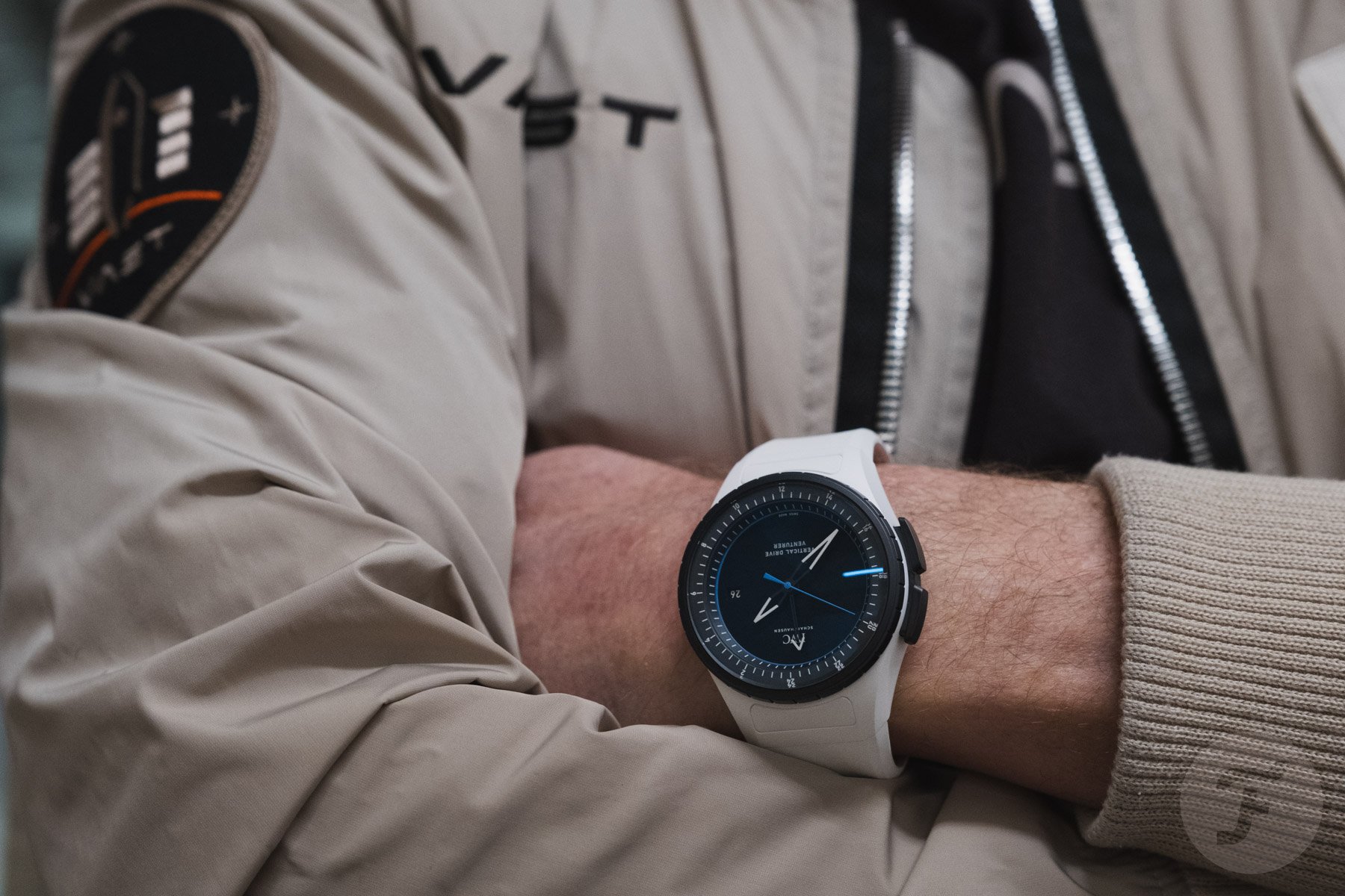 IWC Pilot's Venturer Vertical Drive on the wrist of Andrew J. Feustel