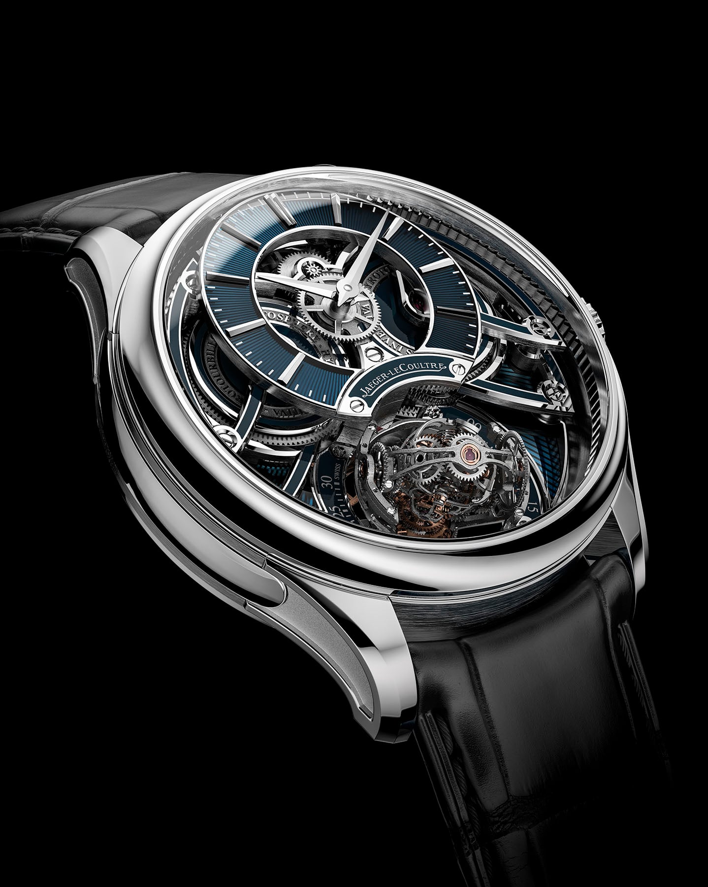 Jaeger-LeCoultre Master Hybris Inventiva Gyrotourbillon À Stratosphère upright tilted view