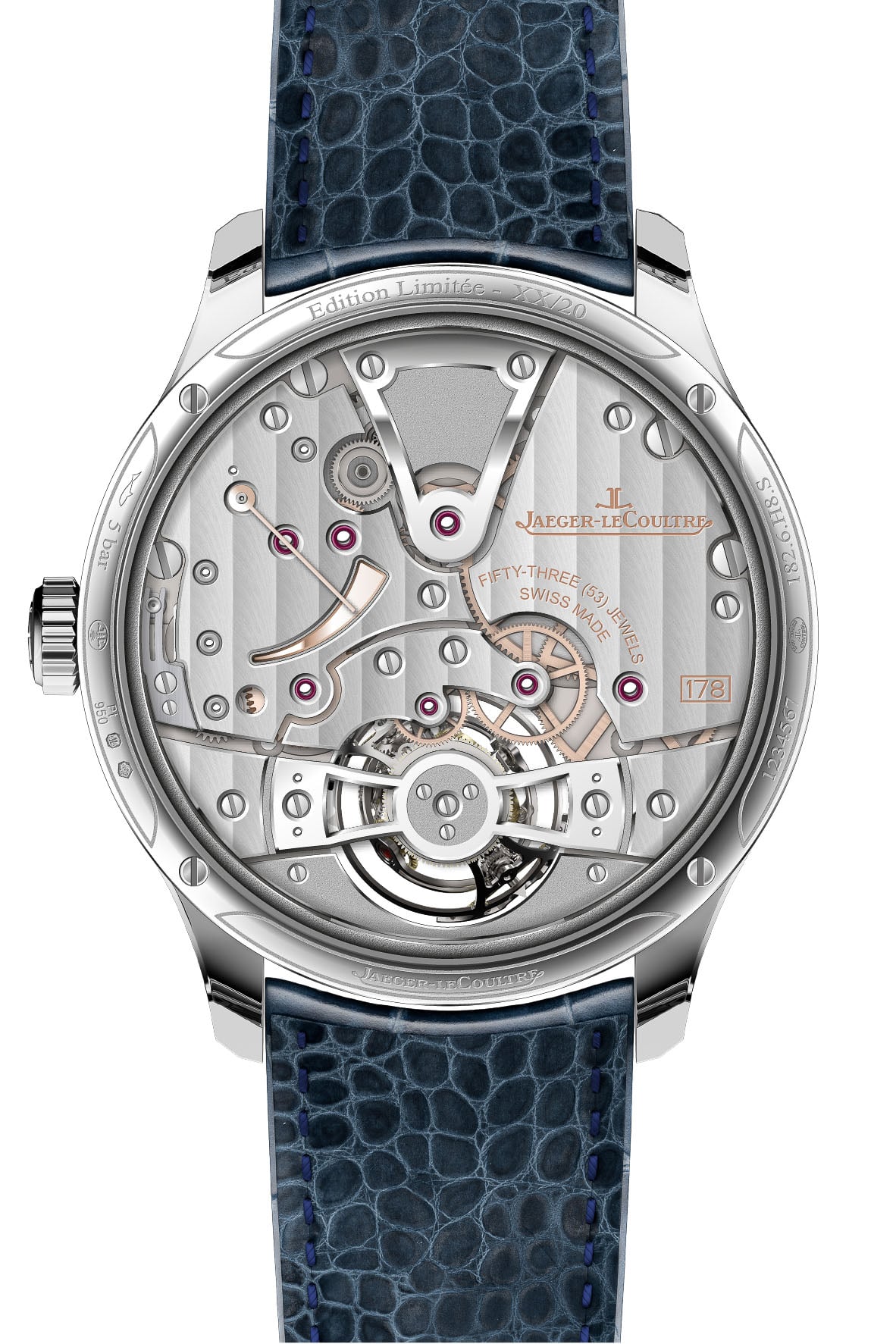 Jaeger-LeCoultre Master Hybris Inventiva Gyrotourbillon À Stratosphère case back and movement