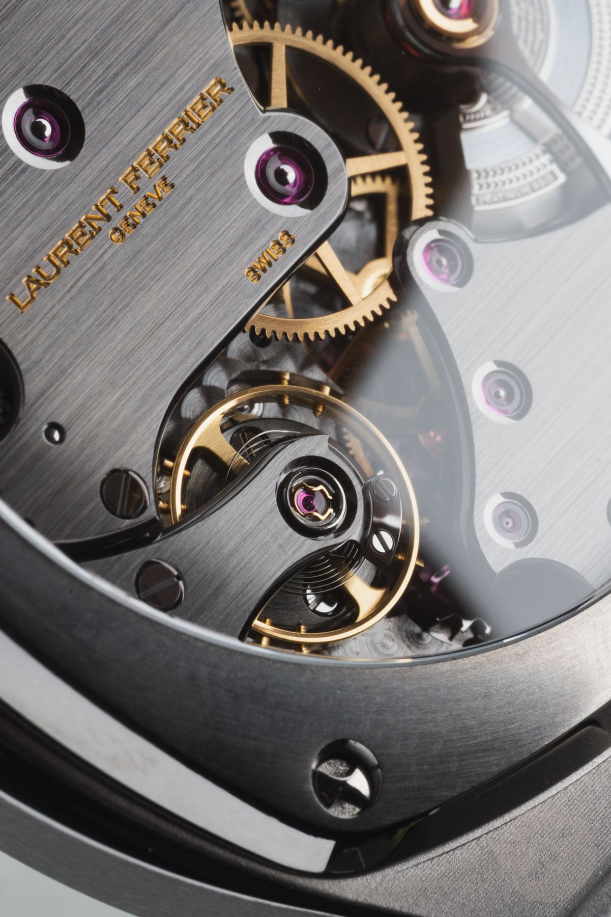 Laurent Ferrier Sport Traveller movement macro shot