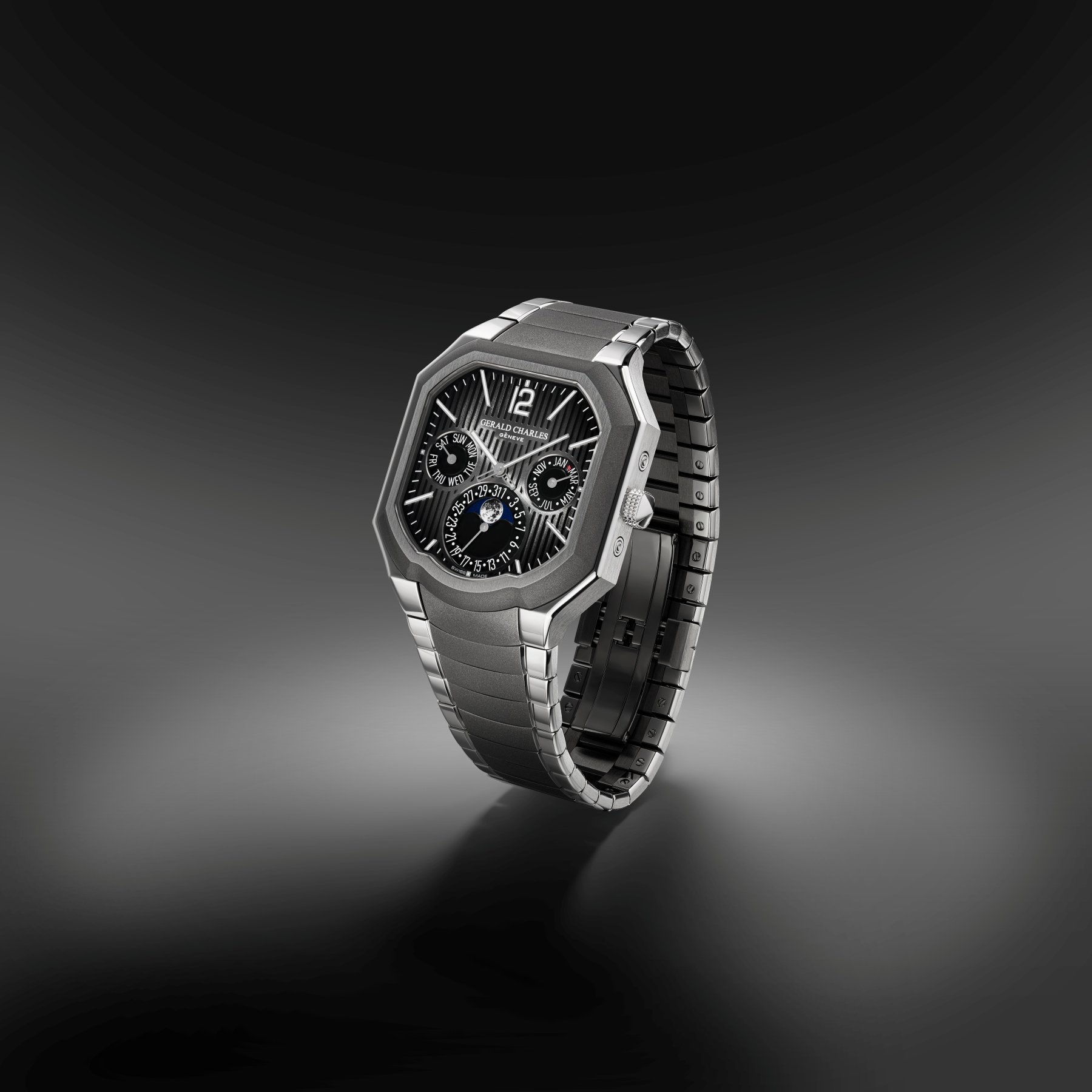 Gerald Charles Masterlink Perpetual Calendar with a gray fumé dial