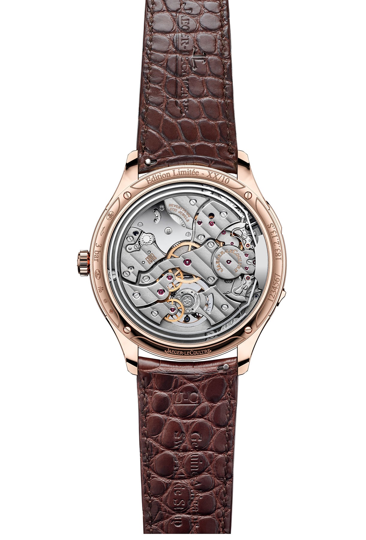 Jaeger-LeCoultre Master Hybris Mechanica Ultra Thin Minute Repeater Tourbillon case back and movement