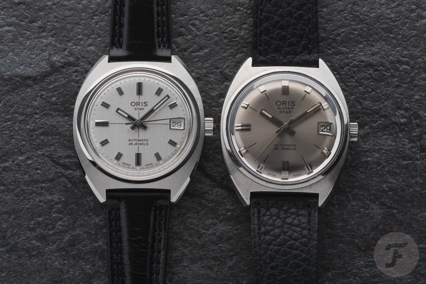 Oris Star re-edition next to 1960s original