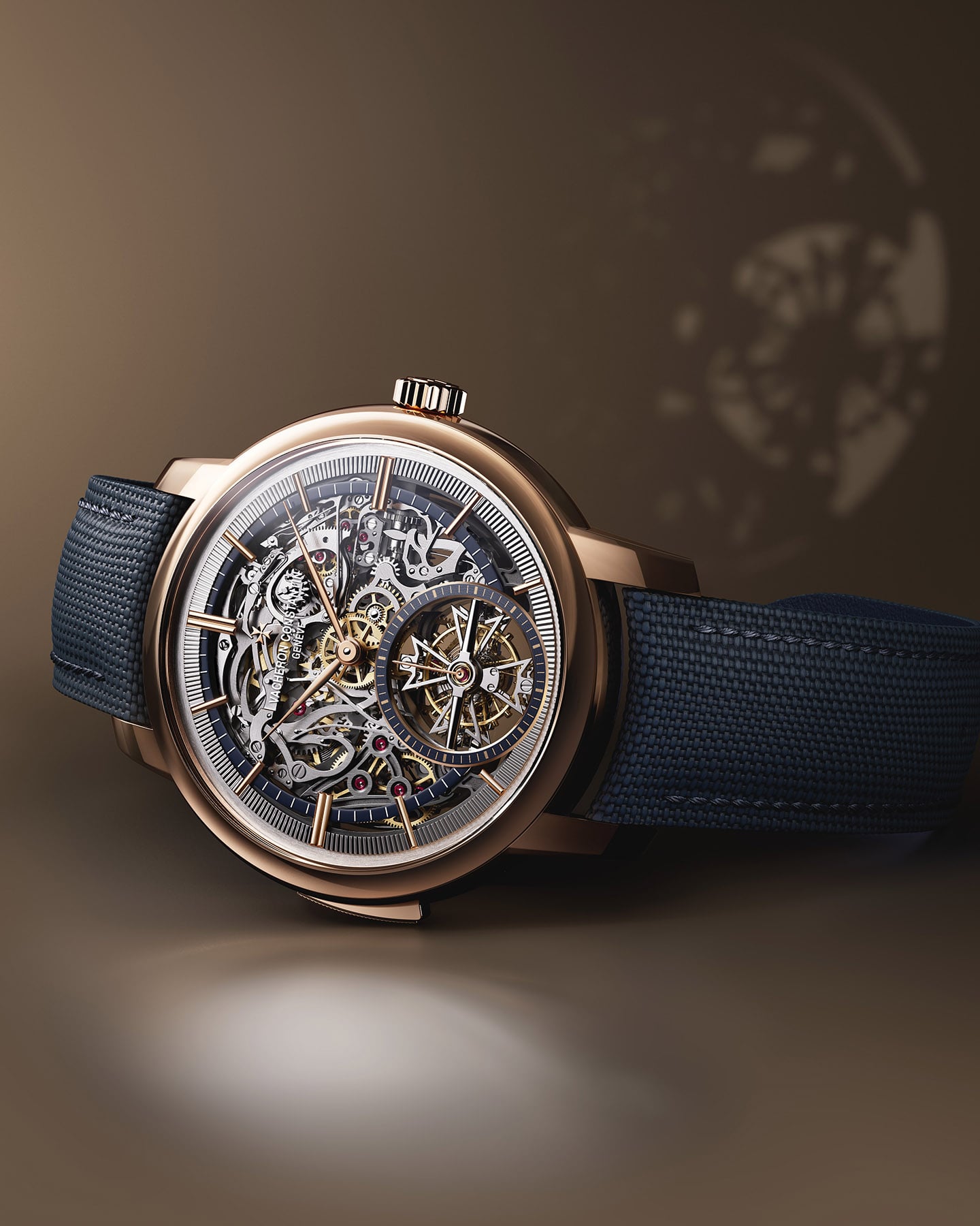 Vacheron Constantin Les Cabinotiers Minute Repeater Tourbillon Skeleton on its side, crown up