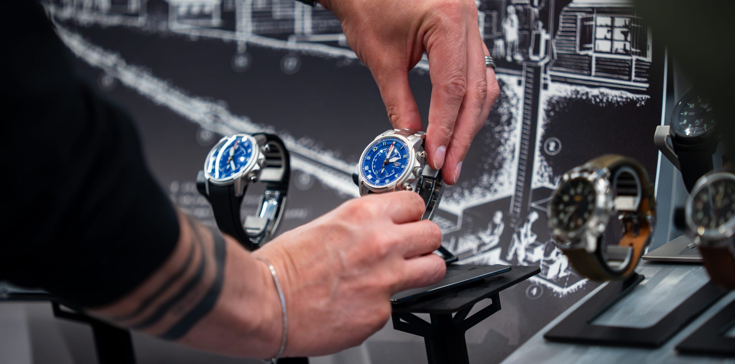 Zero West watches on display at WatchIt! watch fair