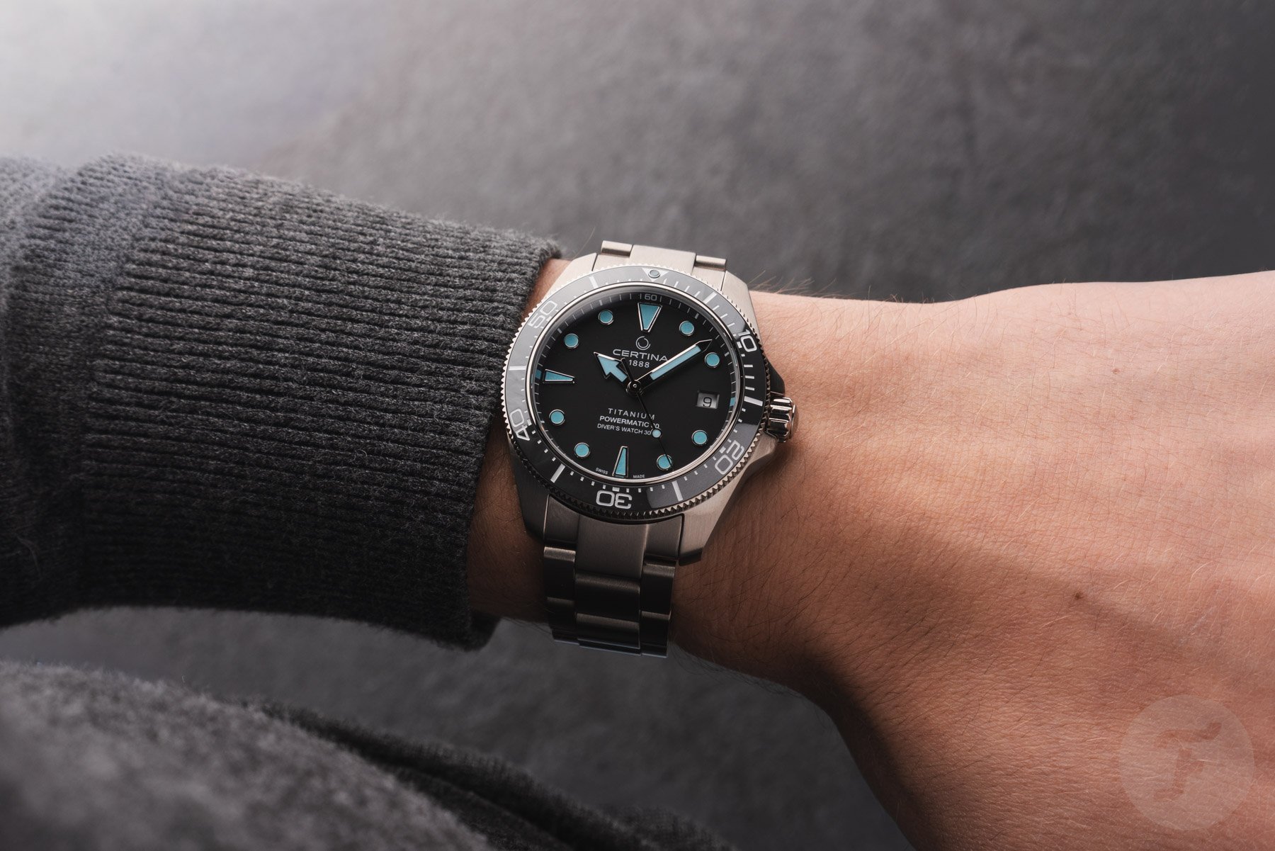 Certina DS Action Diver 38mm Titanium wrist shot
