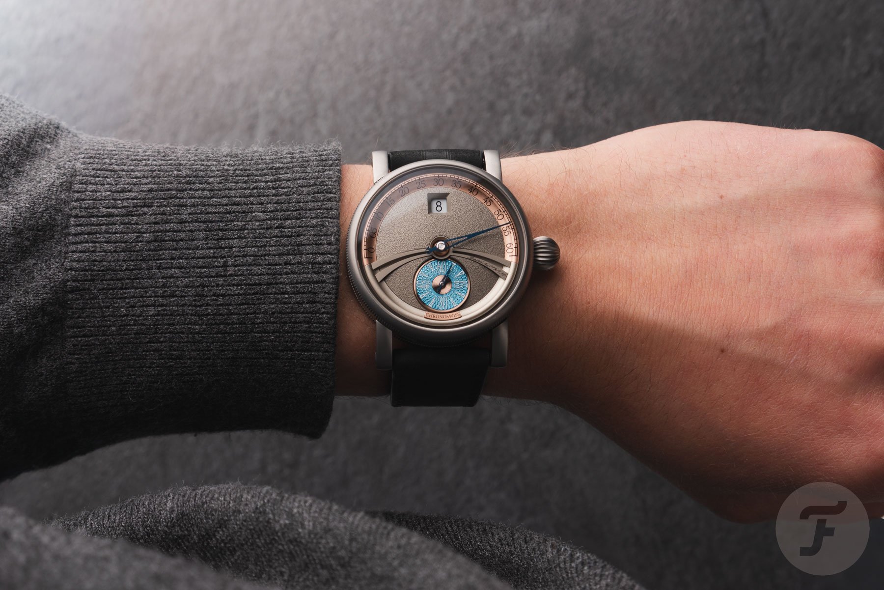 Chronoswiss Delphis Art Deco wrist shot