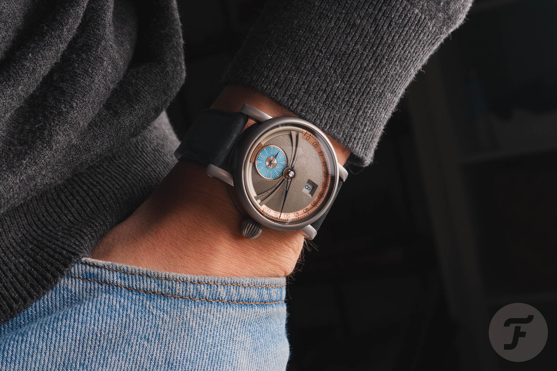 Pocket shot of the Chronoswiss Delphis Art Deco
