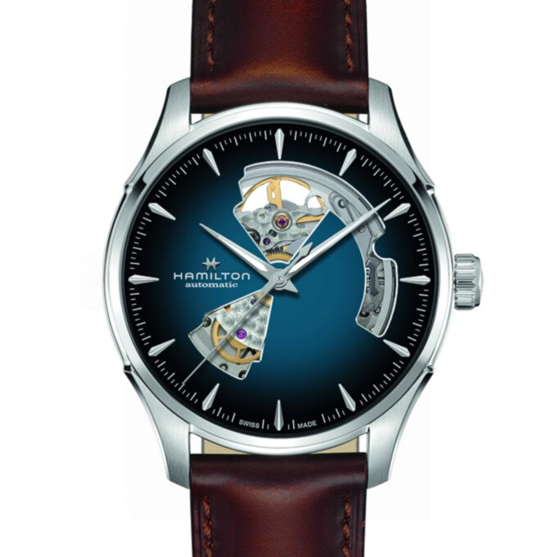 Hamilton Jazzmaster Open Heart 40mm ref. H32675540 for Disclosure Day, head on
