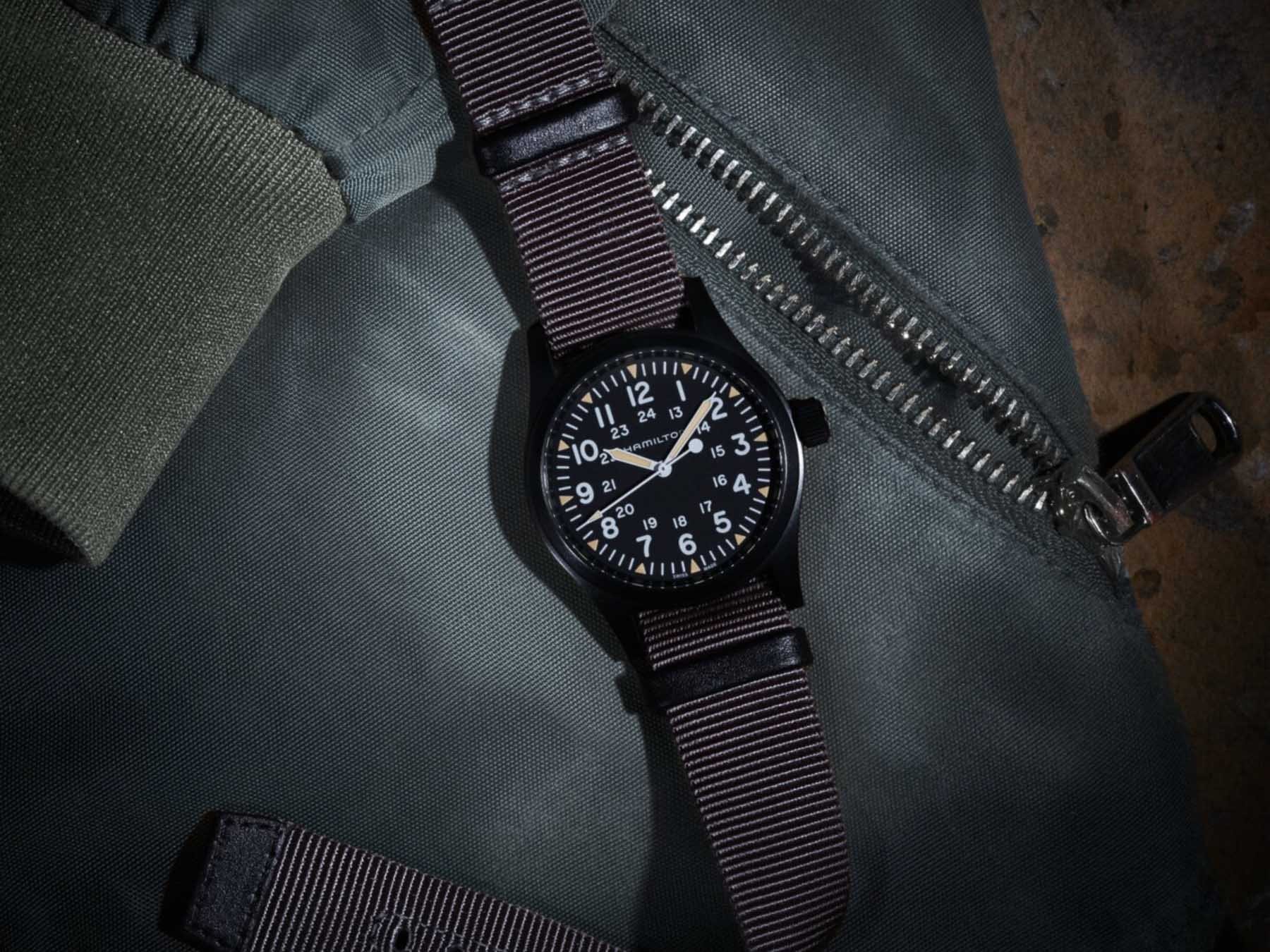 Disclosure Day watches — Hamilton Khaki Field Mechanical 38mm ref. H69409930 flat-lay