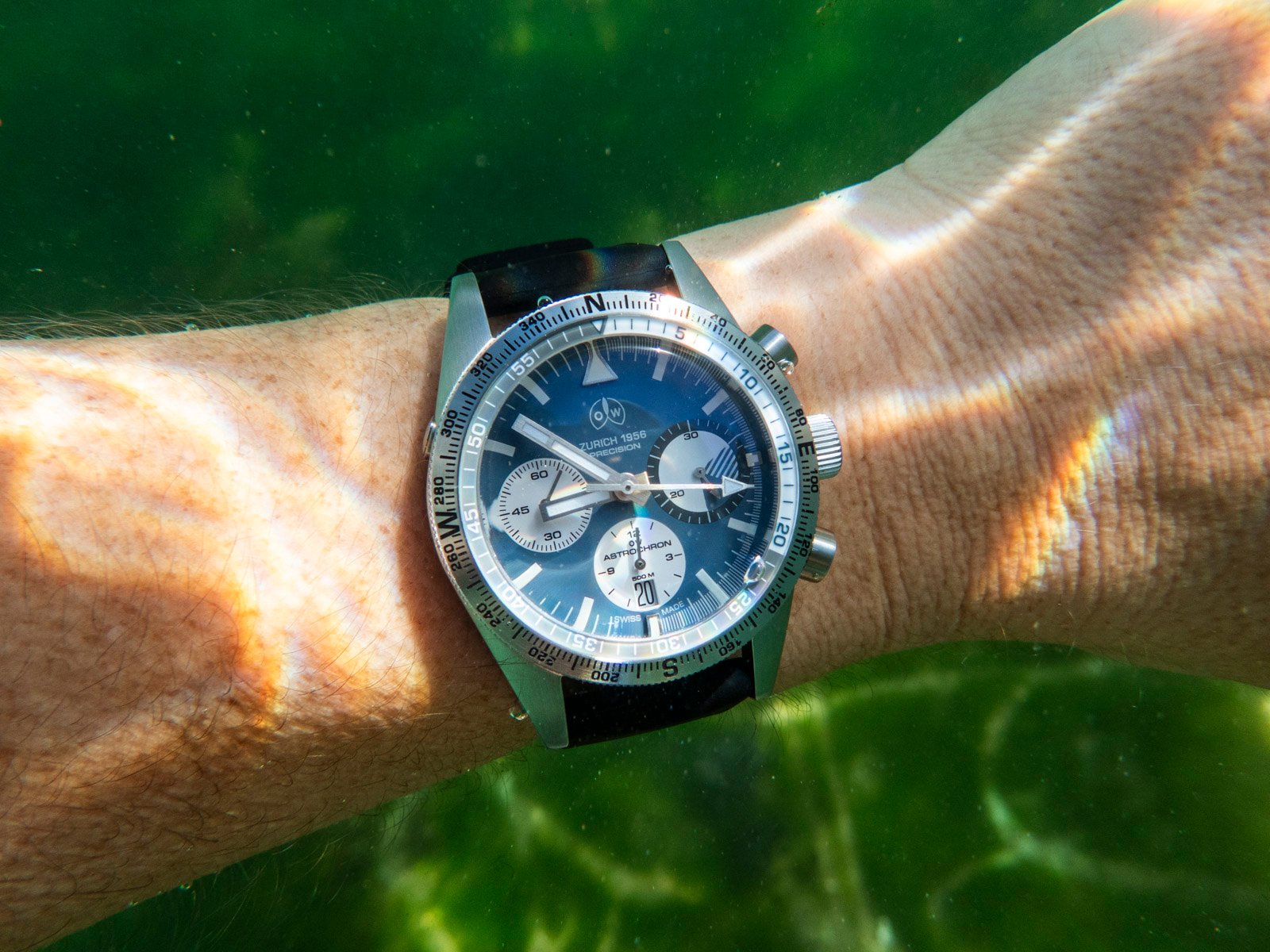 Ollech & Wajs Astrochron wrist shot underwater