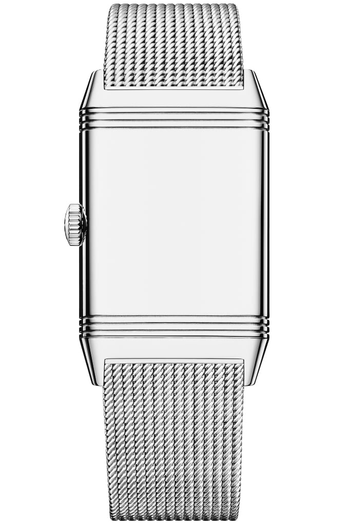 white gold Jaeger-Lecoultre Reverso Tribute Monoface Small Seconds "Or Deco" ref. Q713312J soldier shot with case reversed