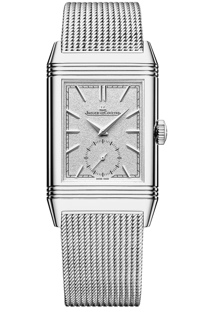 white gold Jaeger-Lecoultre Reverso Tribute Monoface Small Seconds "Or Deco" ref. Q713312J soldier shot