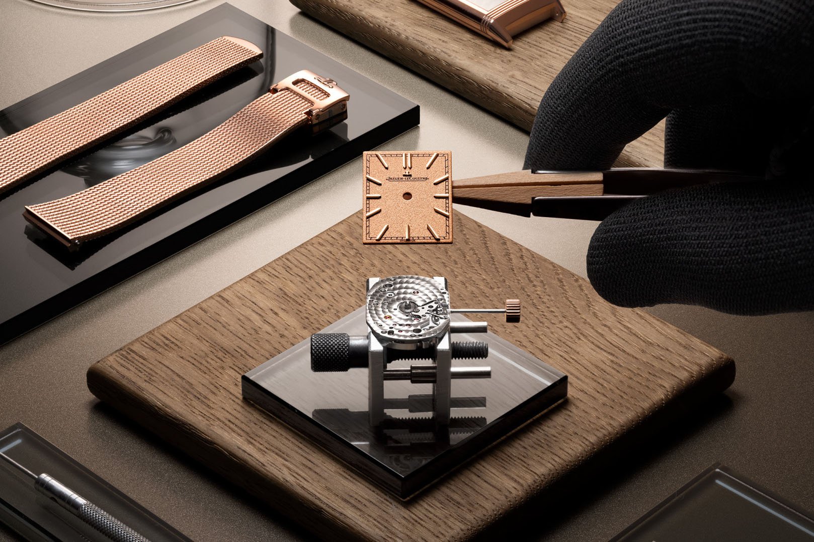 pink gold Jaeger-LeCoultre Reverso Tribute Monoface "Or Deco Solo Tempo" ref. Q716216J