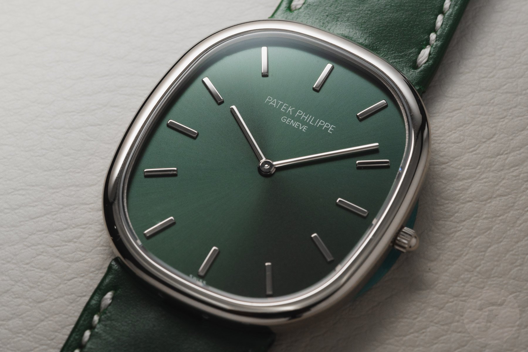 Patek Philippe Golden Ellipse ref. 5738G-001 up close
