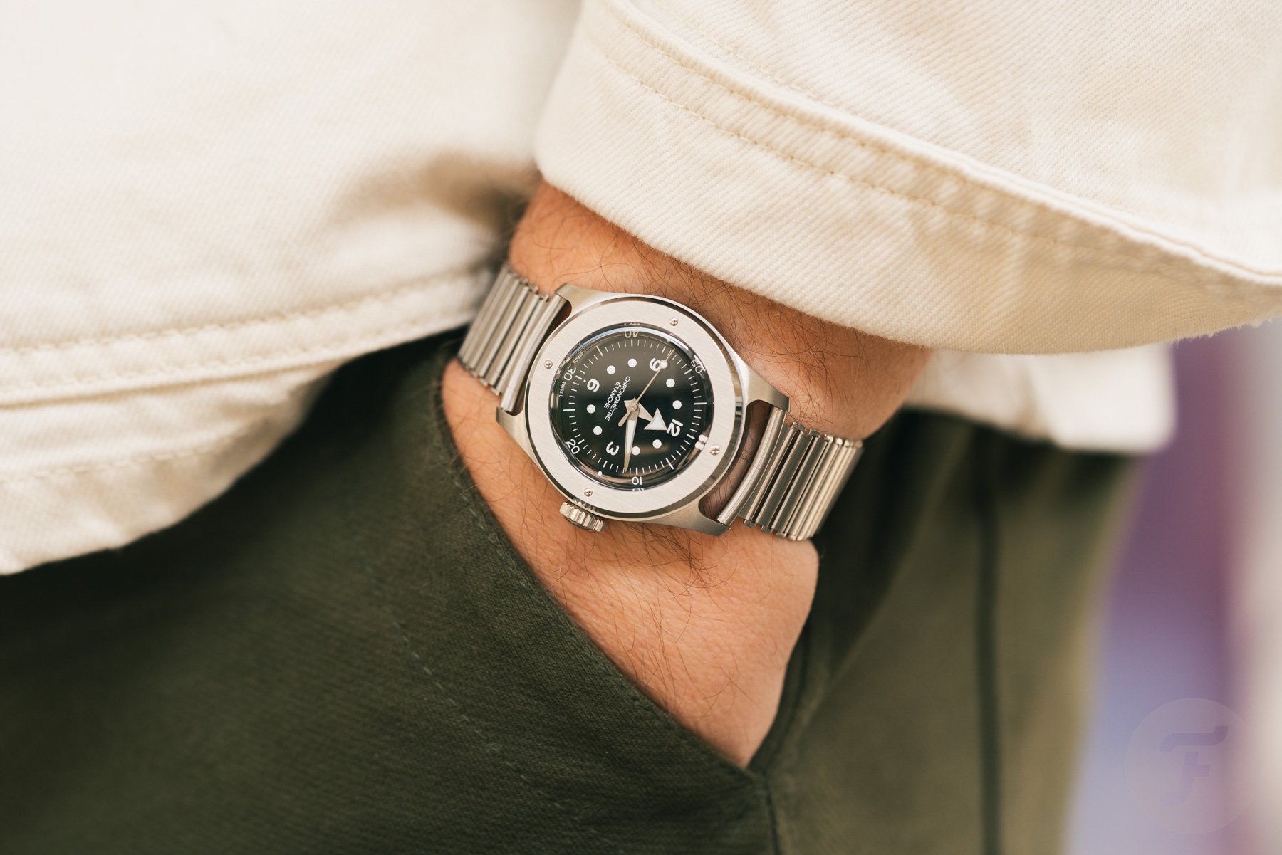 black-dial Serica 7505 pocket shot