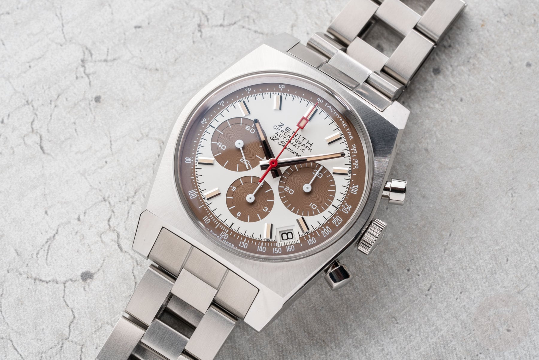 surprising releases 2026 — Zenith Chronomaster Revival A384 Tropical flat-lay