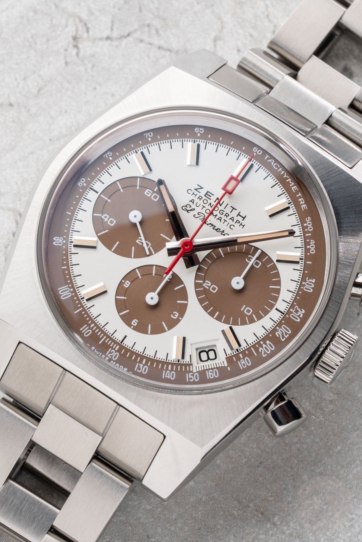 Zenith Chronomaster Revival A384 Tropical dial up close