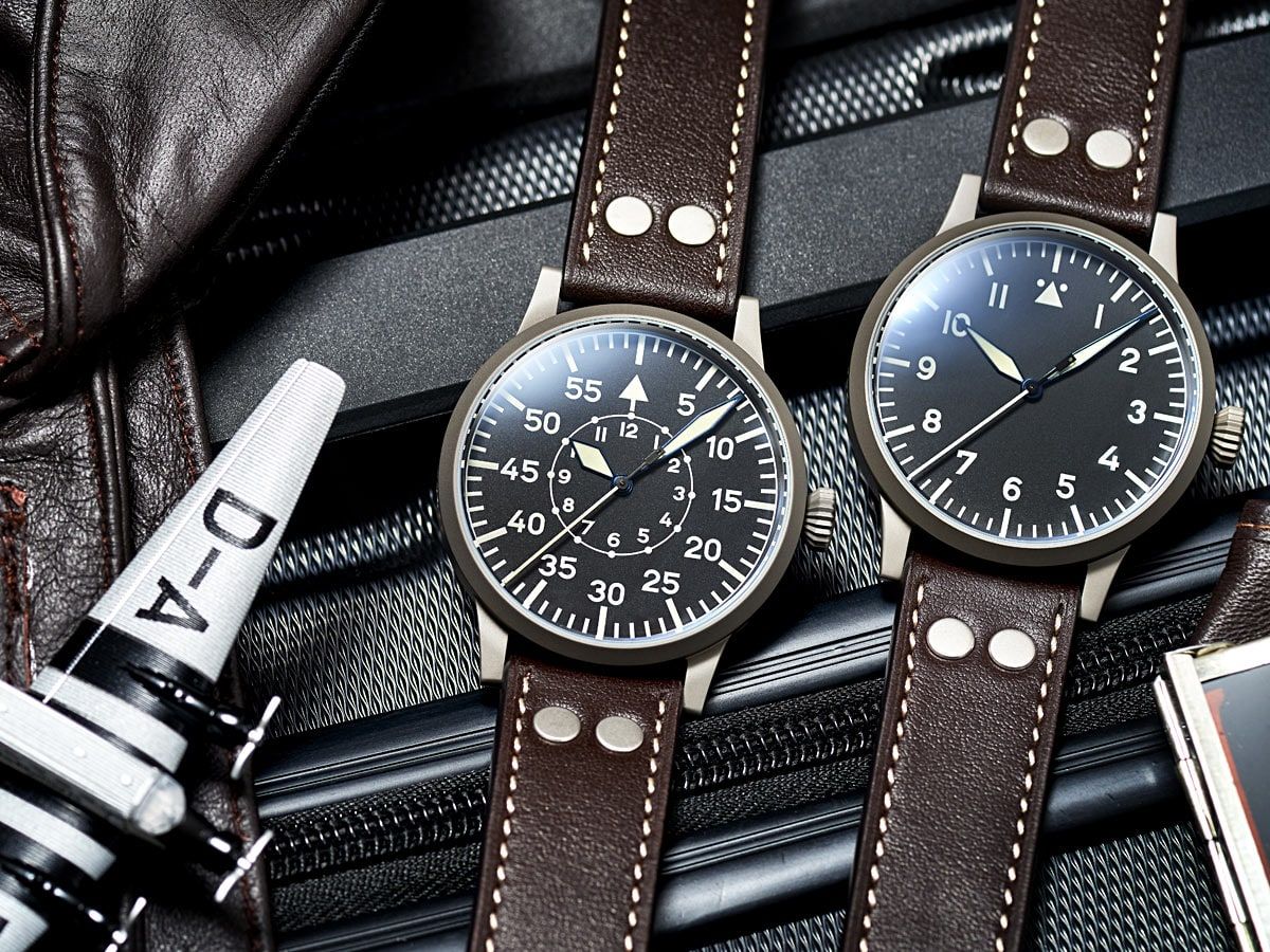 IWC Big Pilot's Watch alternatives — Laco Pilot Watch Original Saarbrücken next to Type B