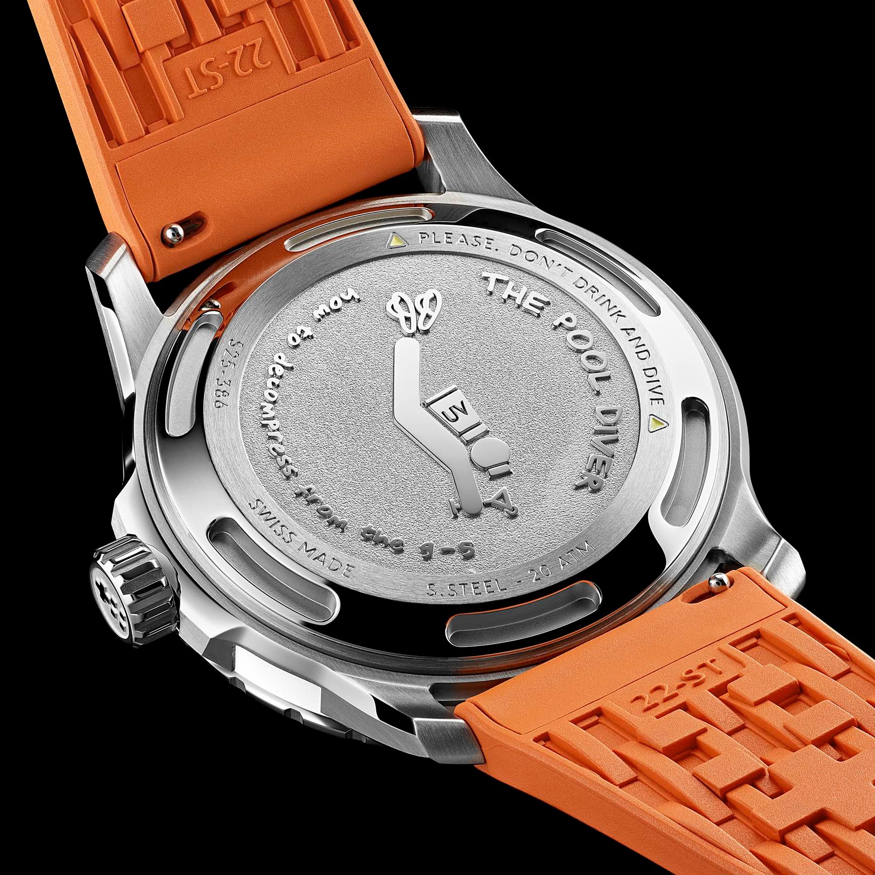 Christopher Ward C60 Pool Diver case back