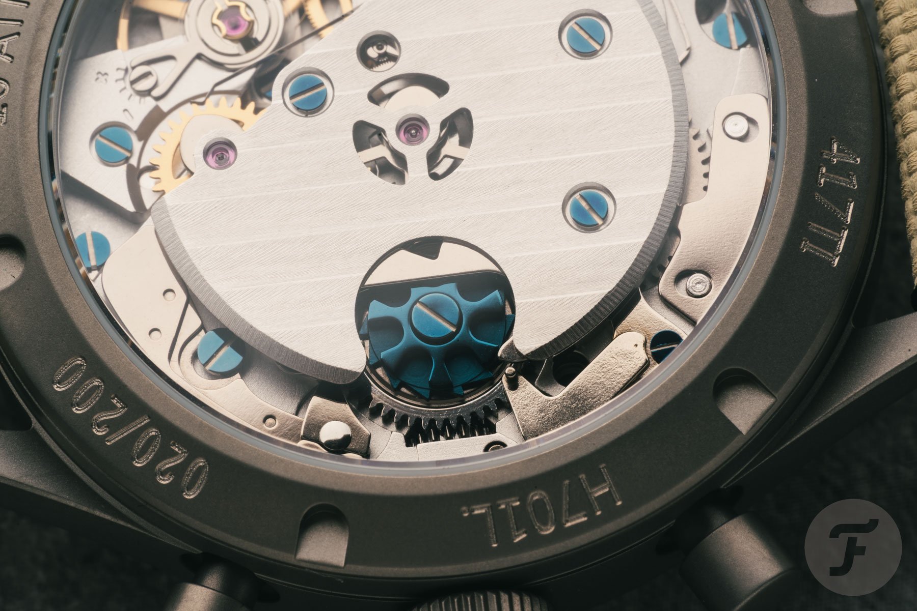 Hanhart 417 TI Desert Pilot movement and column wheel