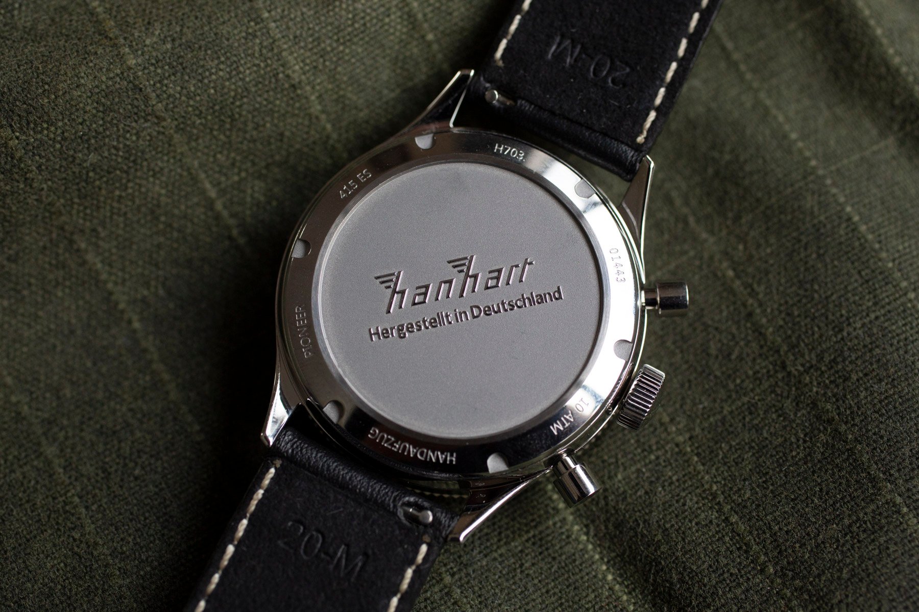 Hanhart 415 ES Reverse Panda case back