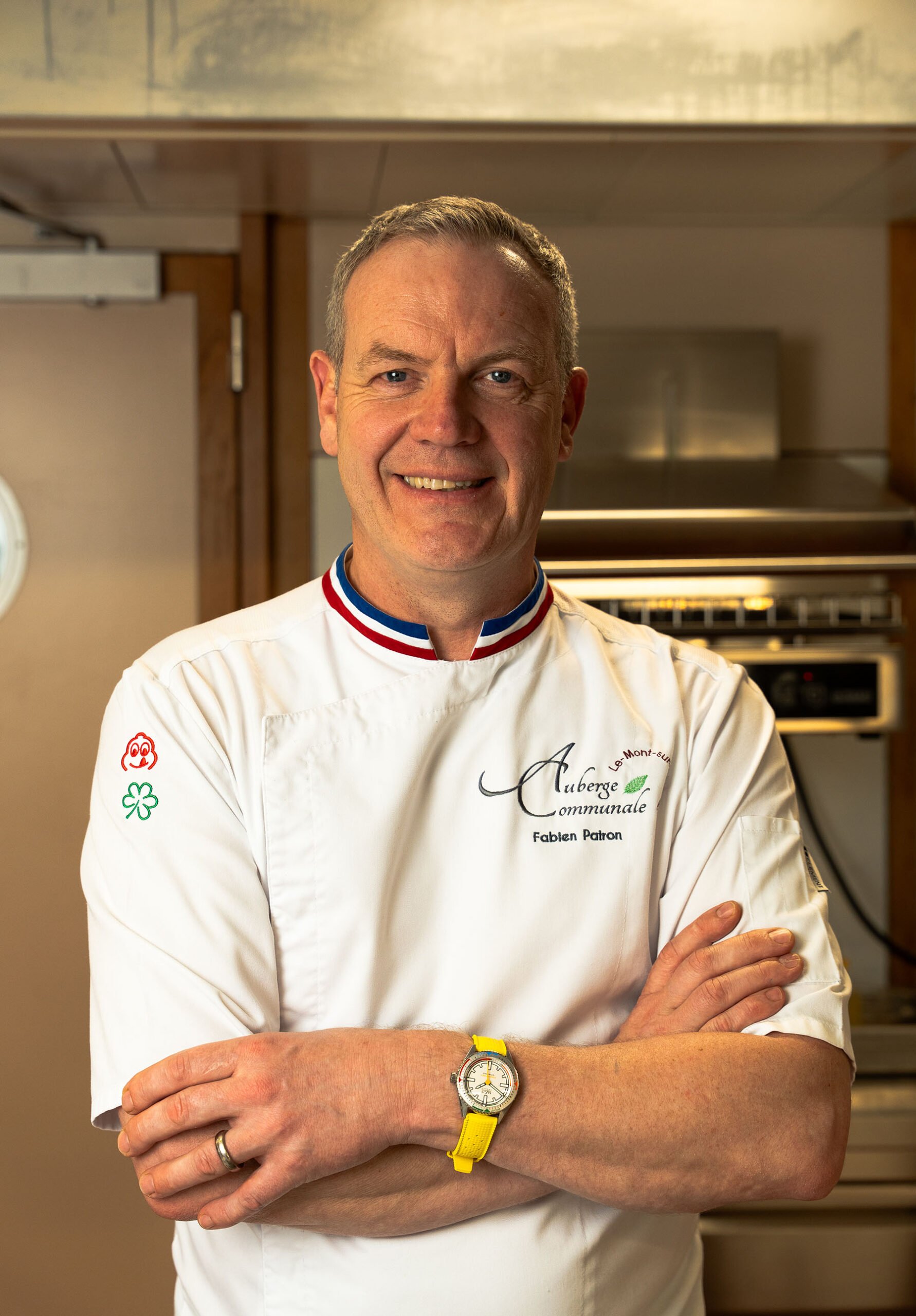 Chef Fabien Pairon wearing the MAT Egg Master II