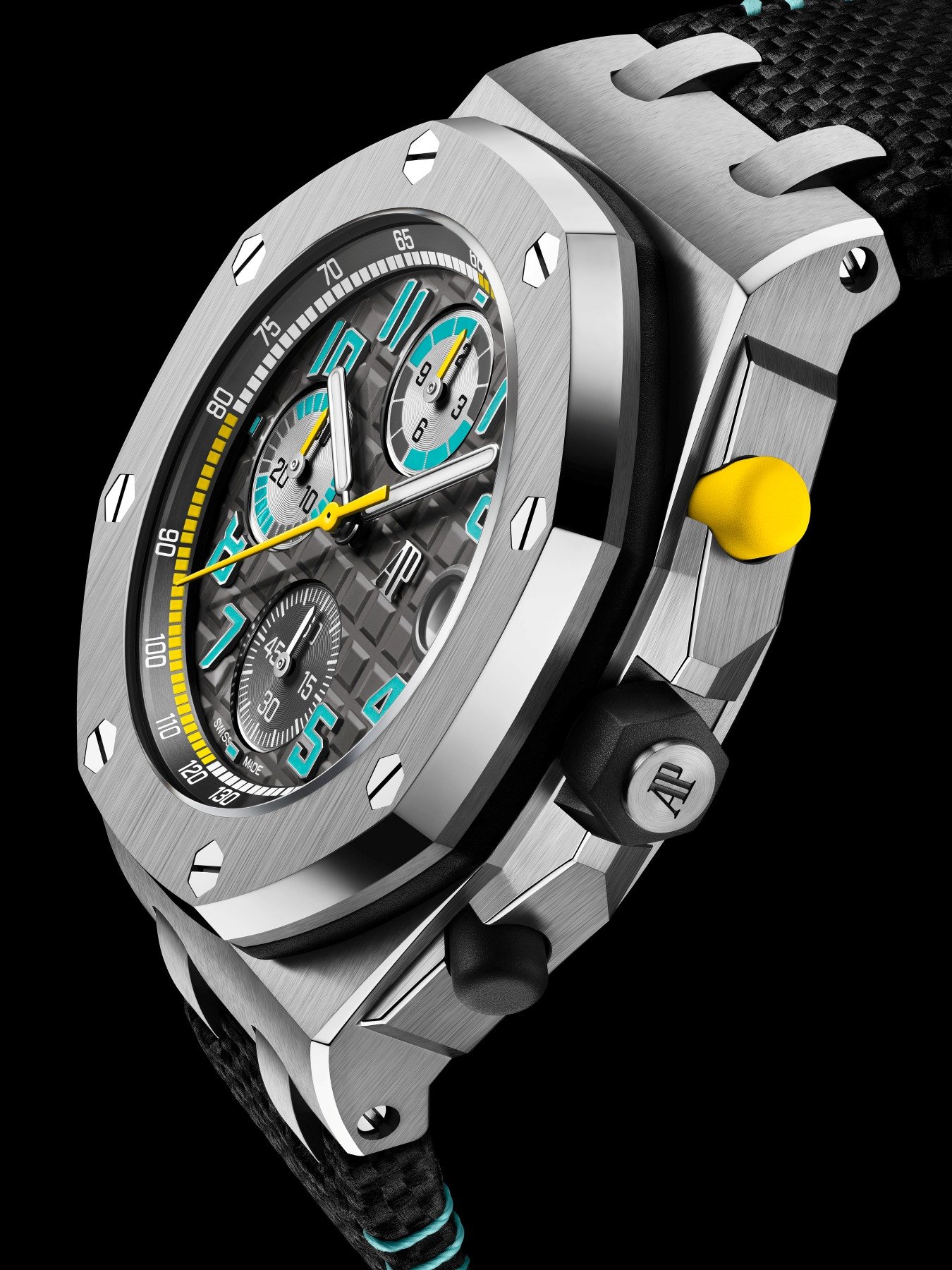 Case side of the new 42mm Audemars Piguet Royal Oak Offshore Selfwinding Chronograph