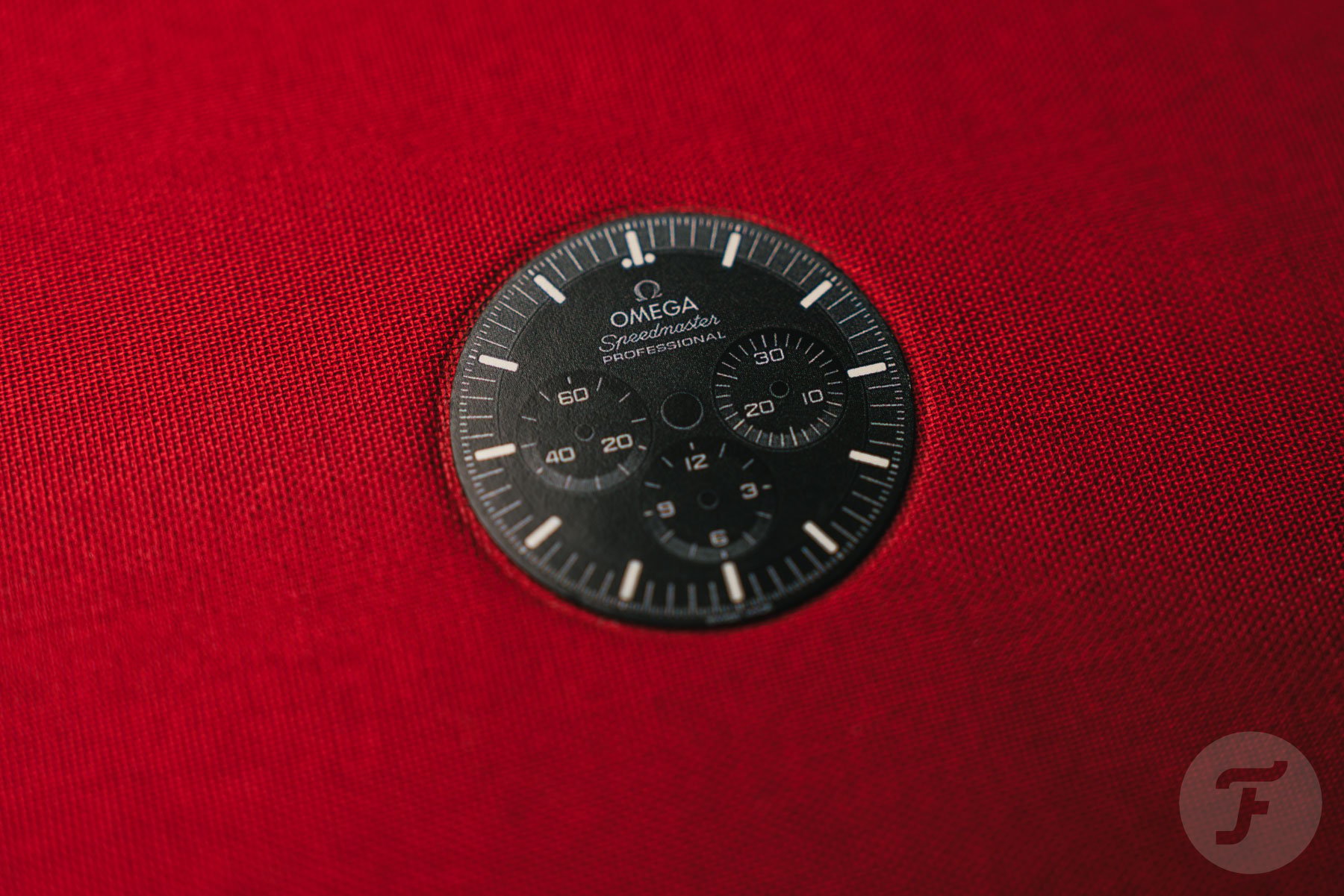 picture of Speedmaster dial on Moonwatch Dials book cover