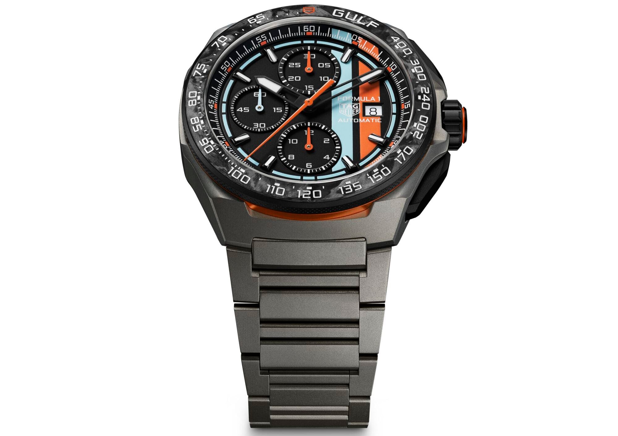 TAG Heuer Formula 1 Automatic Chronograph × Gulf mushroom