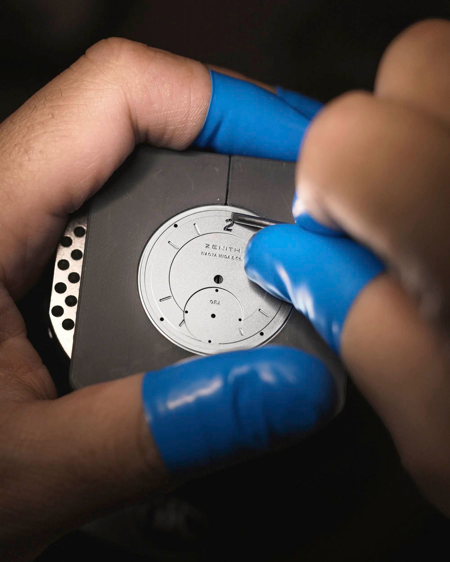 Zenith Naoya Hida Calibre 135 dial engraving by hand