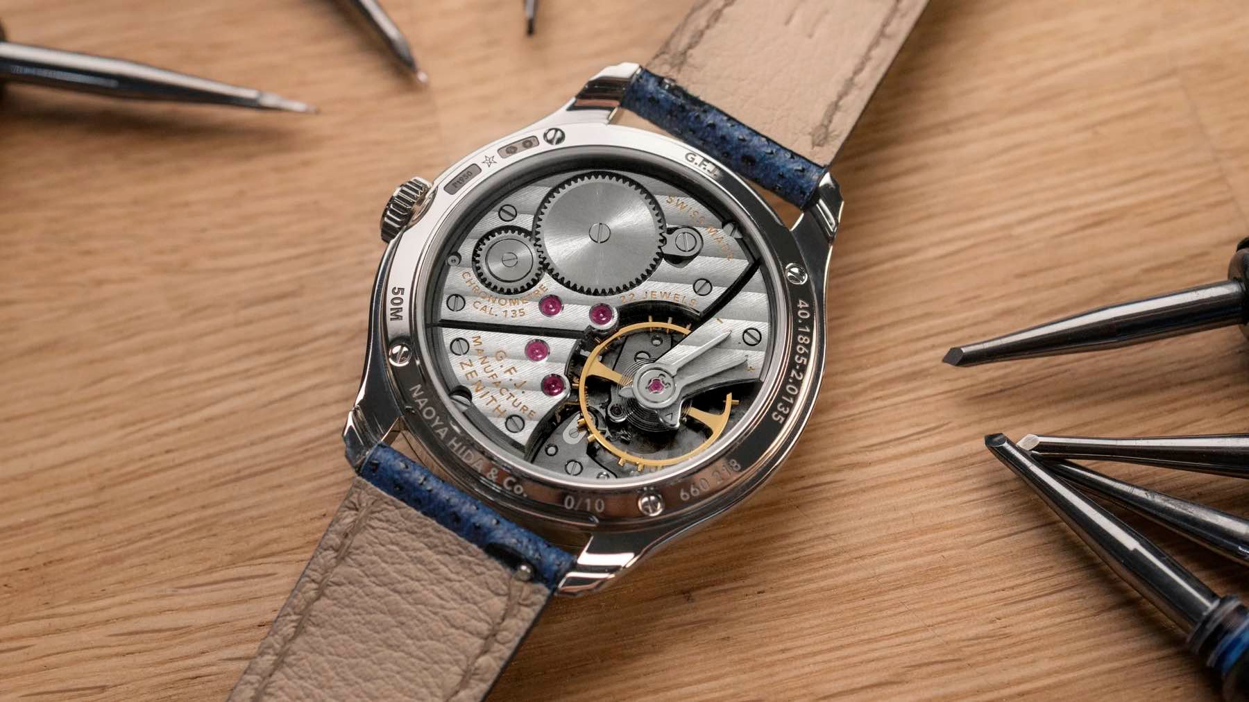 Zenith G.F.J. Calibre 135 Double Signed With Naoya Hida & Co. case back and movement
