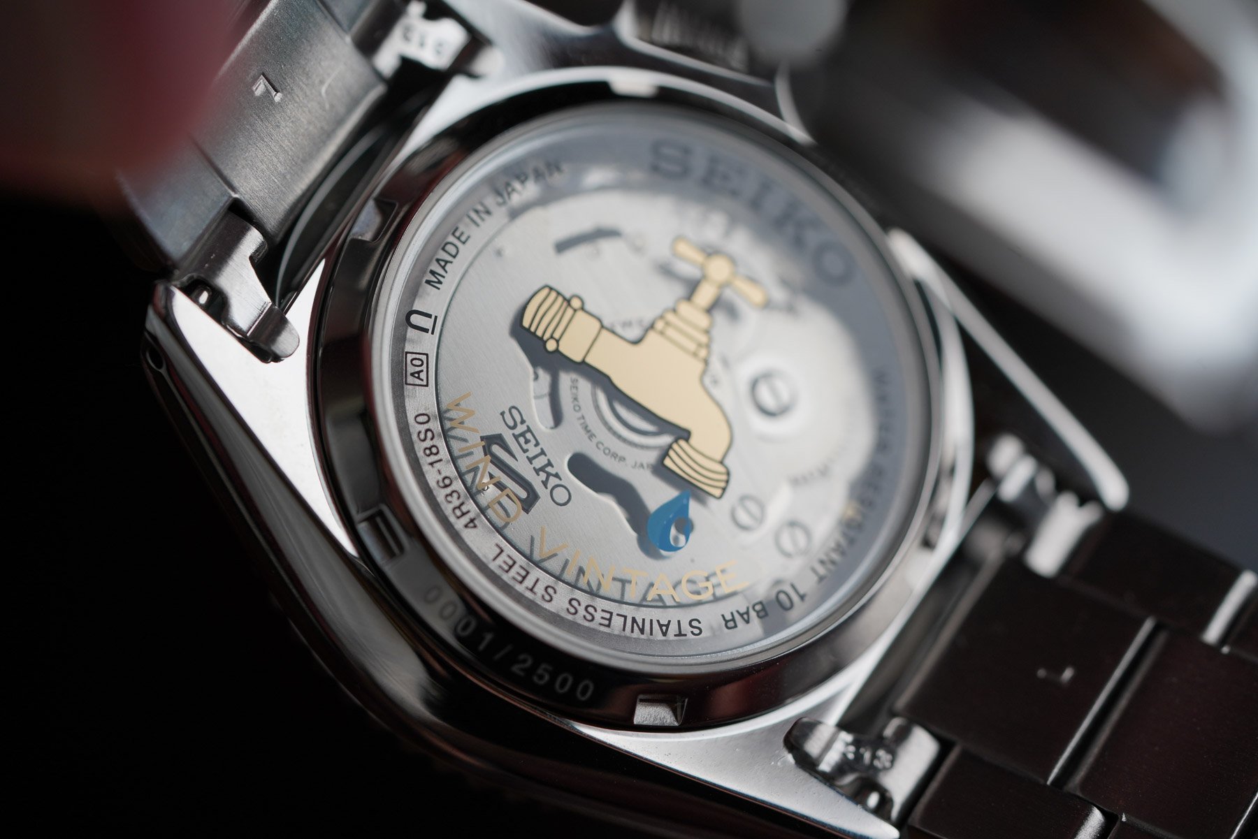 Seiko × Rowing Blazers × Wind Vintage SRPM21 case back