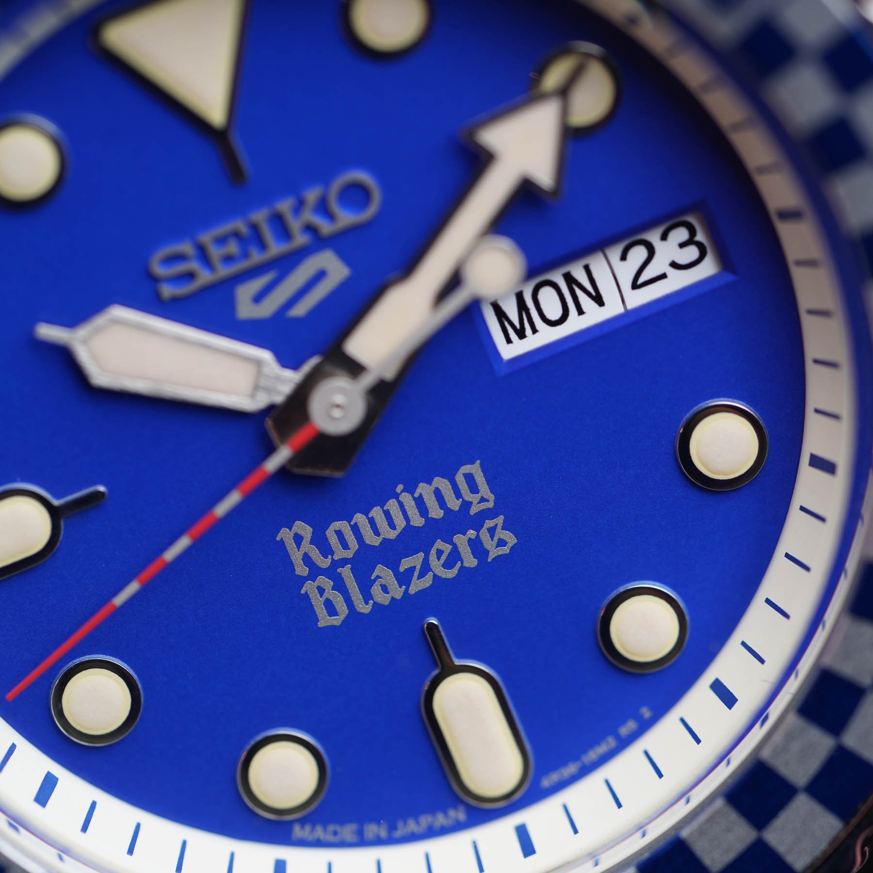 Seiko × Rowing Blazers × Wind Vintage SRPM19 dial macro