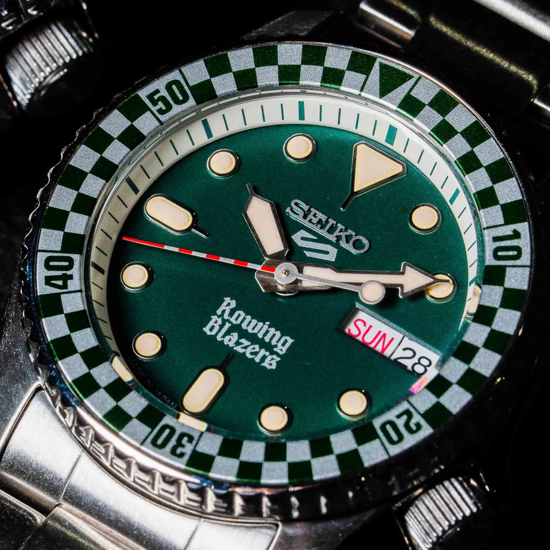 Seiko × Rowing Blazers × Wind Vintage SRPM21 dial macro
