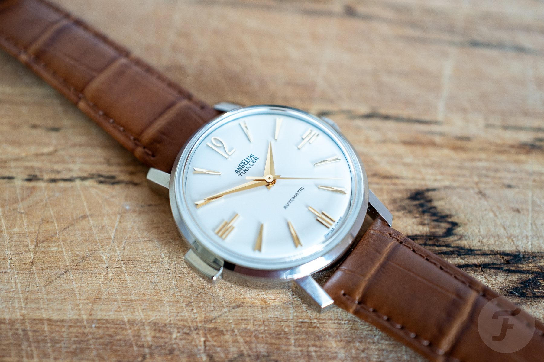 Angelus Tinkler 1958 Steel Quarter Repeater flat-lay