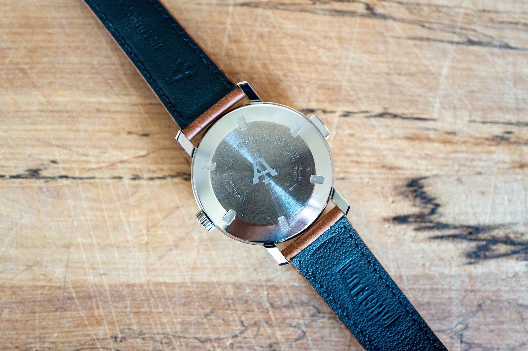 Angelus Tinkler 1958 Steel Quarter Repeater case back