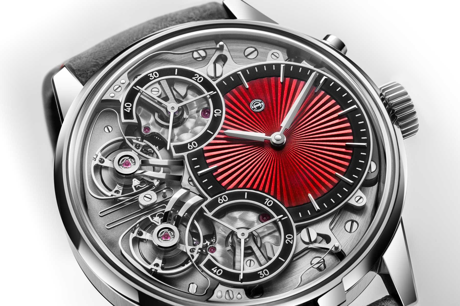 Armin Strom Mirrored Force Resonance Red dial macro